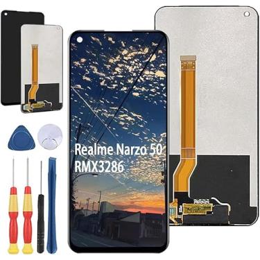 Imagem de Yuxyiony Nova tela de substituição para Oppo Realme Narzo 50 RMX3286 tela de reparo de tela LCD e acessórios de ferramenta de substituição