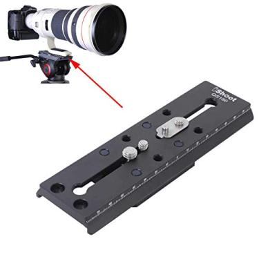 Imagem de Combo de placa de liberação rápida para câmera iShoot QR compatível com base de montagem QR com cabeça de tripé Manfrotto 500 Series, série 700 e Sachtler FSB 10T / 8T / 6T, DV2/DV8/DV10SB/DV12SB, série V14/V18/ACE XL
