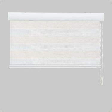 Imagem de Cortina persiana rolo rollon rolô Modelo Double Vision Translúcida (Mesclado, 1,80 (lar) x 2,40 (alt))