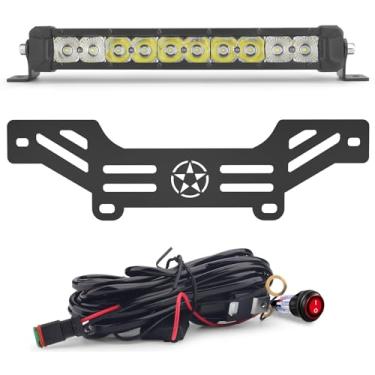 Imagem de Chelhead Maverick X3 Slim 30.5 cm Suporte de barra de luz de torre de choque com chicote de fiação compatível com Can-Am Maverick X3 todos os modelos 2017+ (luz branca com interruptor de alternância)