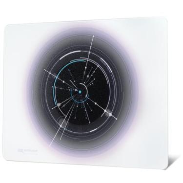 Imagem de XVX Tapete de mouse de vidro para jogos, mouse pad rígido de sobrecarga branco para jogos, tapete de mouse grande profissional 410 mm x 310 mm, superfície de vidro especial com precisão e velocidade