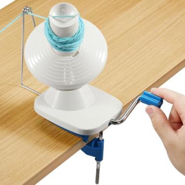 Imagem de Enrolador de fios, fácil de usar, enrolador de esferas de fio de alta eficiência, para fazer bolos de fios limpos, robustos, enroladores de lã operados à mão para entusiastas de tricô