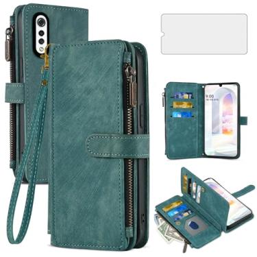 Imagem de Asuwish Capa de telefone para LG Velvet 5G/LGVelvet Verizon G5 UW T-Mobile 2020 capa carteira e protetor de tela de vidro temperado couro flip porta-cartão acessórios para celular LM G900UM 4G Tmobile