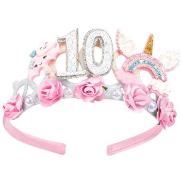 Imagem de Bandana Flower Unicorn Birthday Crown SuPoo 10º aniversário