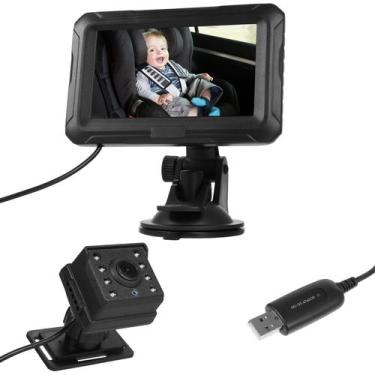 Imagem de Câmera de espelho de carro de bebê Shkalacar 1080P HD Night Vision