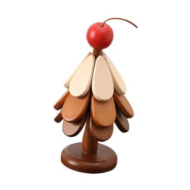 Imagem de IEUDNS Conjunto de bases para copos de madeira, porta-copos, jogo americano, proteção de mesa, decoração para casa, base para copos em formato de árvore de, Maçã