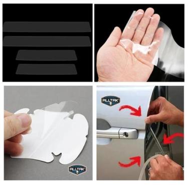 Imagem de Kit Adesivo Protetor Transparente Ppf De Pvc P/ Carro 12 Pçs - ALLTAK 