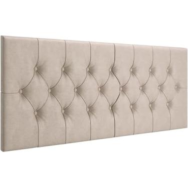 Imagem de Cabeceira Dobrável para Cama Box Casal, Estofada 1,40 M (Areia)