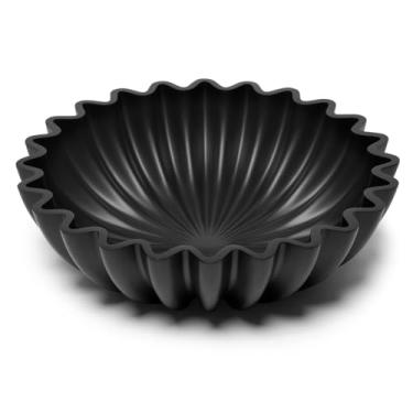 Imagem de Tigela de frutas grande decorativa para decoração de casa tigela de chave de artesanato moderno para mesa de entrada com babados centro de mesa elegante para balcão de cozinha mesa de café (pedra