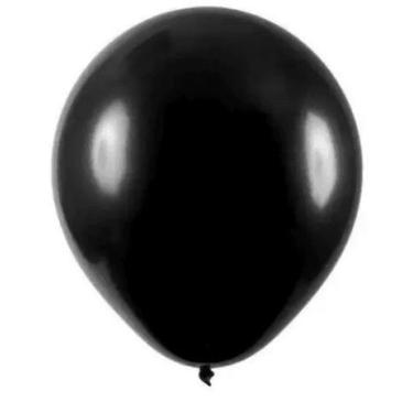Imagem de BALÃO REDONDO LISO - ART-LATEX Nº 07 - PRETO - Pacote com 50 unidades 