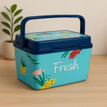 Imagem de Caixa Térmica Cooler 7L c/ Alça Porta Latas Para Camping Praia Piqueni