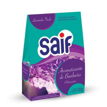 Imagem de Saif Aromatizante De Banheiro Lavanda Fresh 100G Odorizante Perfumado Para Banheiro Lilás E Verde Sensação De Limpeza Aconchego E Harmonia Contém 2 Sachês De 50G Cada