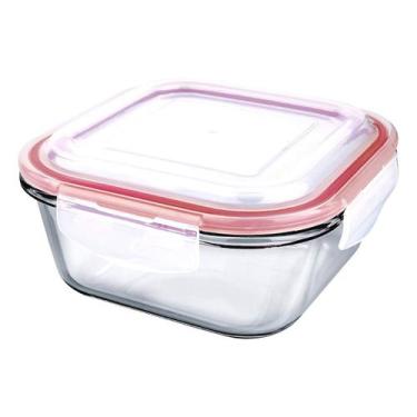 Imagem de Pote De Vidro Tampa Hermética Marmita Mantimento Fit Tampa Silicone Ve