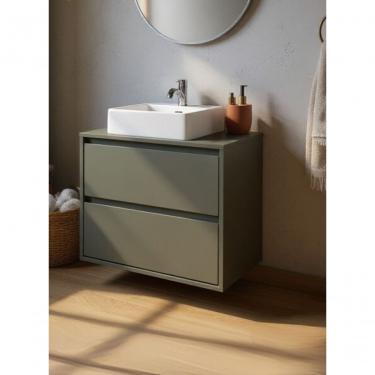 Imagem de Gabinete Para Banheiro Com Cuba 60cm Mdf Verde Dubai - On Móveis