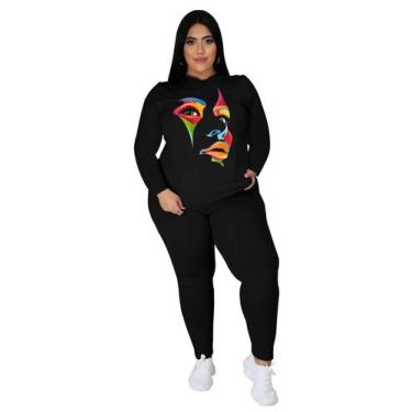 Imagem de Roupas de duas peças: moletons Tycorwd Plus Size para mulheres