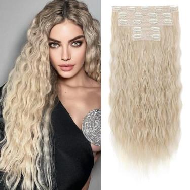 Imagem de Extensões de cabelo REECHO HE002 60 cm de comprimento, ondas soltas, c