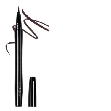 Imagem de MAEPEOR Delineador líquido à prova d'água, à prova de manchas e resistente a transferências, caneta delineadora ultrafina para ficar o dia todo com ponta de pincel fino acabamento acetinado duradouro