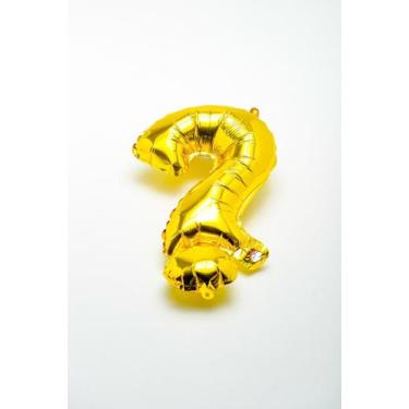 Imagem de Balão Metalizado Interrogação - Festas e Fantasias, Dourado