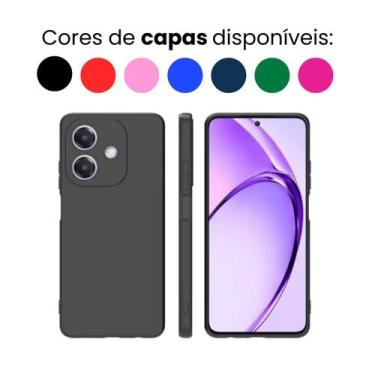 Imagem de Capinha Silicone Oppo A40 Kit Com Película de Vidro 3D Capa Protetora 
