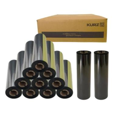 Imagem de 2X Kit 12 Rolos Ribbon Cera Premium 110X74Mm Argox Zebra Elg