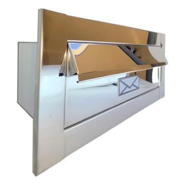 Imagem de Caixa Correio,Caixa de Correio Para Muro Parede Aço Inox Embutir Moderna(INOX)