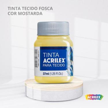 Imagem de Tinta para tecido fosca com 37ml cor mostarda - ACRILEX