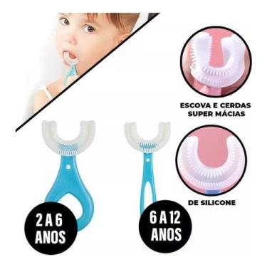 Imagem de Escova De Dentes Infantil dental Em Forma De U 360 De Silicone Macio P