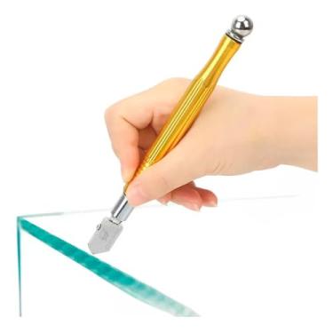Imagem de Cortador Vidro Tipo Caneta Com Reservatório Para Querosene Artesanato Vitral Serviços Profissionais Faixa de Corte 5-12mm