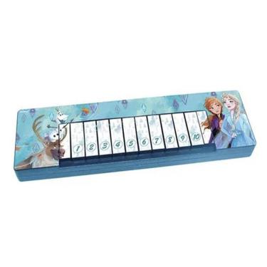 Imagem de Mini Teclado Musical Piano Infantil Disney Frozen 10 Teclas