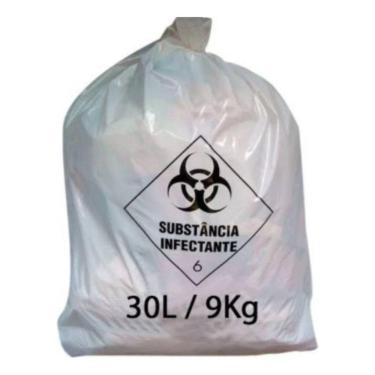Imagem de Saco Lixo Hospitalar P- Resíduo Infectante 30l Fd C- 100un