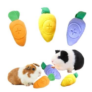 Imagem de TTFdacai 3 peças de brinquedos de forragem de porquinho-da-índia para comer porquinho-da-índia, brinquedos de quebra-cabeça para coelhos, hamsters, chinchilas, cães e outros animais pequenos