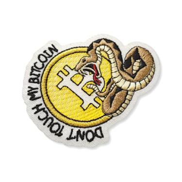 Imagem de V0037-075A Don’t Touch My Bitcoin Patch Bordado 6,8×8,5cm (B-Arquivo Matriz para bordar em máquina eletrônica,)