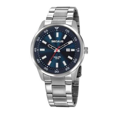 Imagem de Relógio masculino seculus long life prateado 20786gosvna1