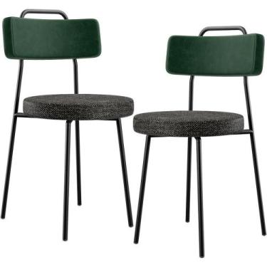 Imagem de Kit 02 Cadeiras Decorativa Estofada Sala Jantar Barcelona L02 Facto Ve