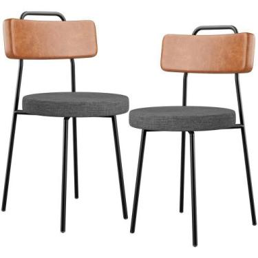 Imagem de Kit 02 Cadeiras Estofada Sala De Jantar Barcelona L02 material sintéti