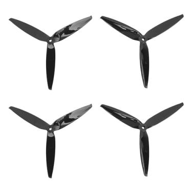 Imagem de ZJchao Hélice, Kit de Avião RC 4PCS Com 3 Lâminas para Drone RC FPV de 7 e 8 Polegadas (Preto)
