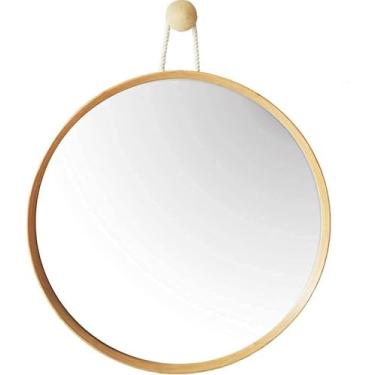 Imagem de Espelho de parede, banheiro, montado na parede, penteadeira, espelho de banheiro espelho redondo - espelho de banheiro espelho de vaidade quarto espelho decorativo 45 cm ()