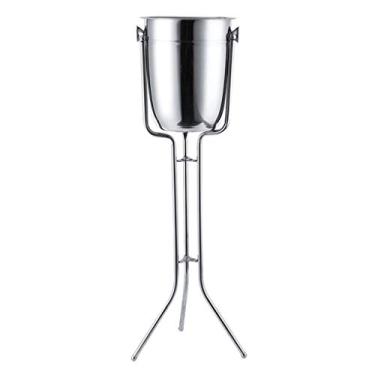 Imagem de Baldes de gelo banheira de bebidas de aço inoxidável com suporte, suporte para bebidas para festas, uso em exteriores ou interiores, kits de baldes independentes (cor: I)