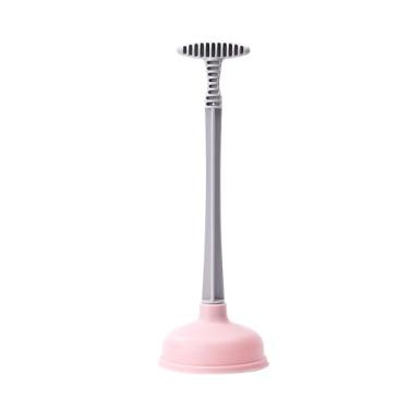 Imagem de Gsycle Desentupidor de vaso sanitário, desentupidor de tubo de vaso sanitário de plástico de borracha com sucção forte para casa de banho (rosa)