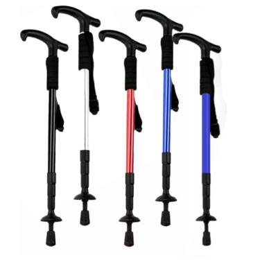 Imagem de Bastão Caminhada Trekking Acampamento Mobilidade Bengala Trilha Retrátil Alumínio (Prata)