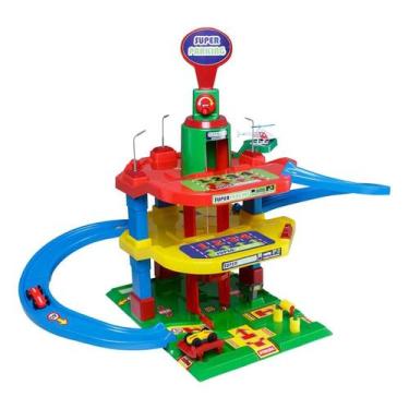 Imagem de Pista Estacionamento Infantil Super Parking Maptoy com Rampas, Lava Rá