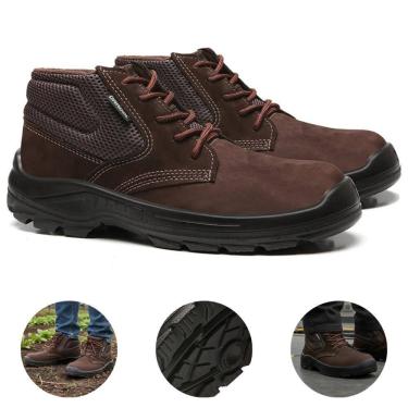 Imagem de Bota Botina de Segurança Nobuck Para Eletricista Couro Dubai CA 48383 Bracol