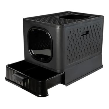 Imagem de Caixa De Areia Fechada Sandbox Premium Black Para Gatos Jelplast Completa