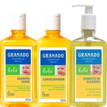 Imagem de Kit Shampoo e Condicionador Suave Tradicional Granado Bebê + Sabonete 