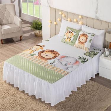 Imagem de Kit Colcha Cobre Leito Casal Infantil 7 Pcs Estampado, Decoração, Bebê