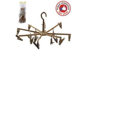 Imagem de Varal de Plástico 16 Prendedores - Tudo em Caixa