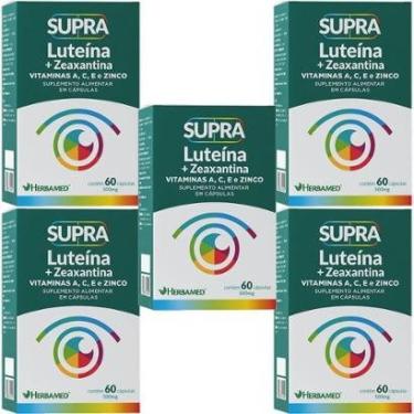 Imagem de Kit 5X Supra Luteina + Zeaxantina - 500mg 60 Cápsulas - Herbamed-Masculino