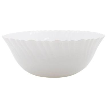 Imagem de Saladeira Tigela Branca 700ml De Vidro 17,5cm