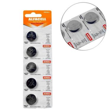 Imagem de Bateria Botão Lithium CR2032 3V 5 Peças - Tudo em Caixa