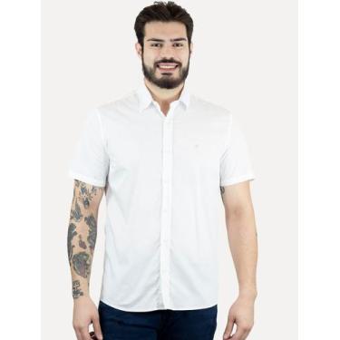 Imagem de Camisa Calvin Klein Jeans Masculina Manga Curta Básica Logo Peito Bran